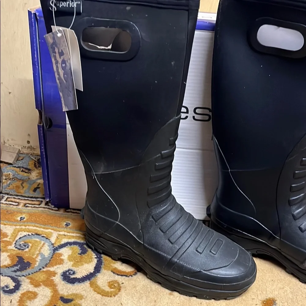 Statemans Brand by Superior Boot Co Durable Black Unisex Winter & Rain Boots